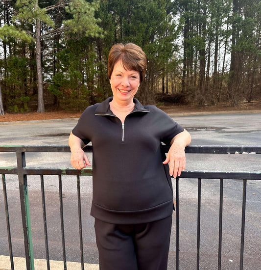 Catalina Lounge/Travel Set in Black