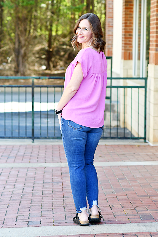 Babydoll Top in Magenta