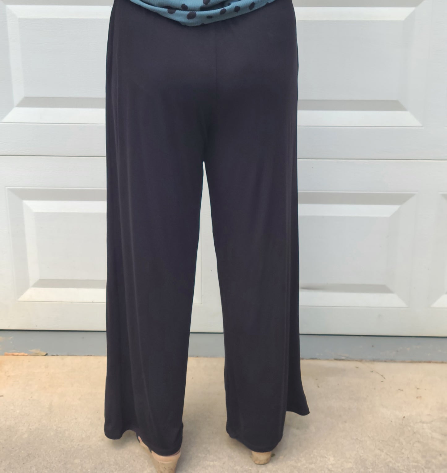 High-Rise Wide Leg Pants in Black