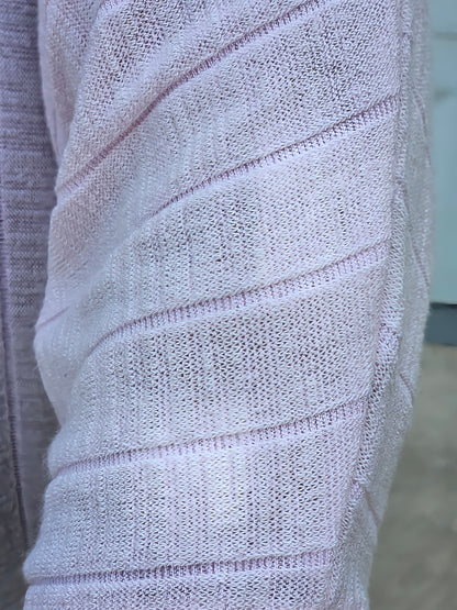 Ribbed Lightweight Cardigan in Lilac