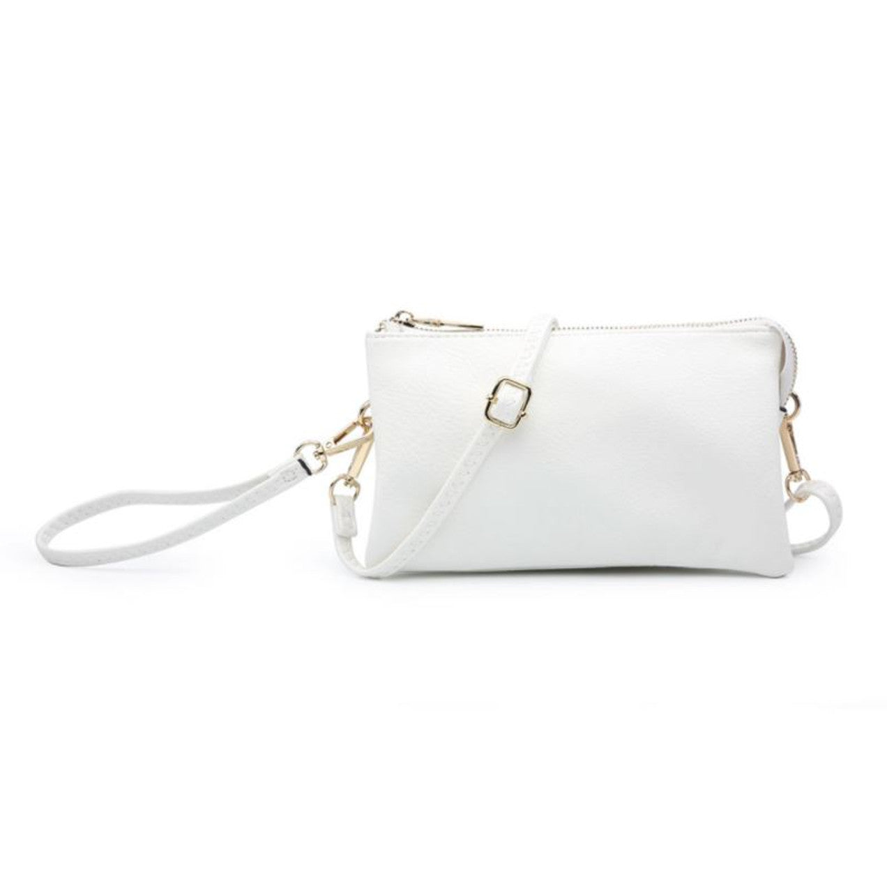 Compartment Wristlet or Crossbody in White