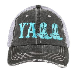 Katydid Y'ALL Western Trucker Hat in Mint