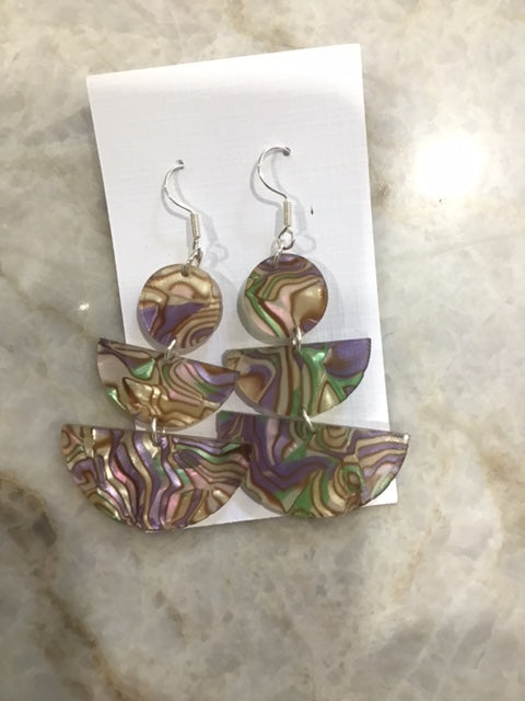 These beautifully handmade tiered earrings are made from premium acyclic to give an upscale look.