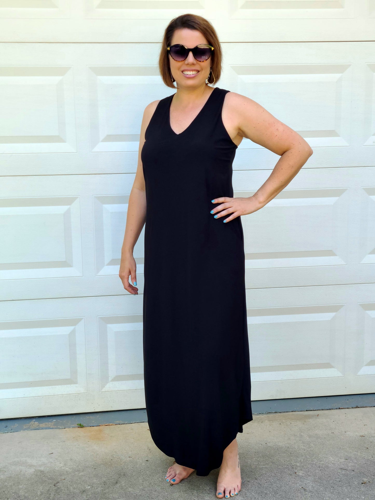 Sleeveless Maxi Dress in Black
