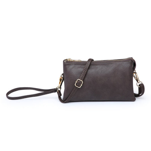 Compartment/Wristlet Crossbody in Coffee