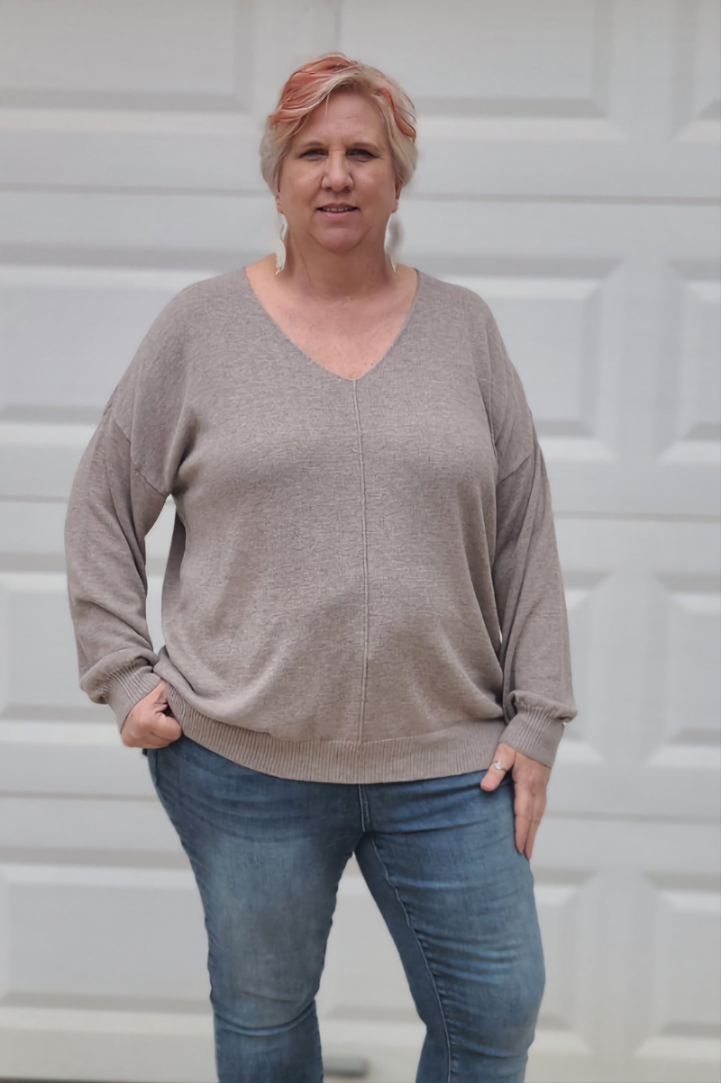 Pullover Lightweight Sweater in Cocoa