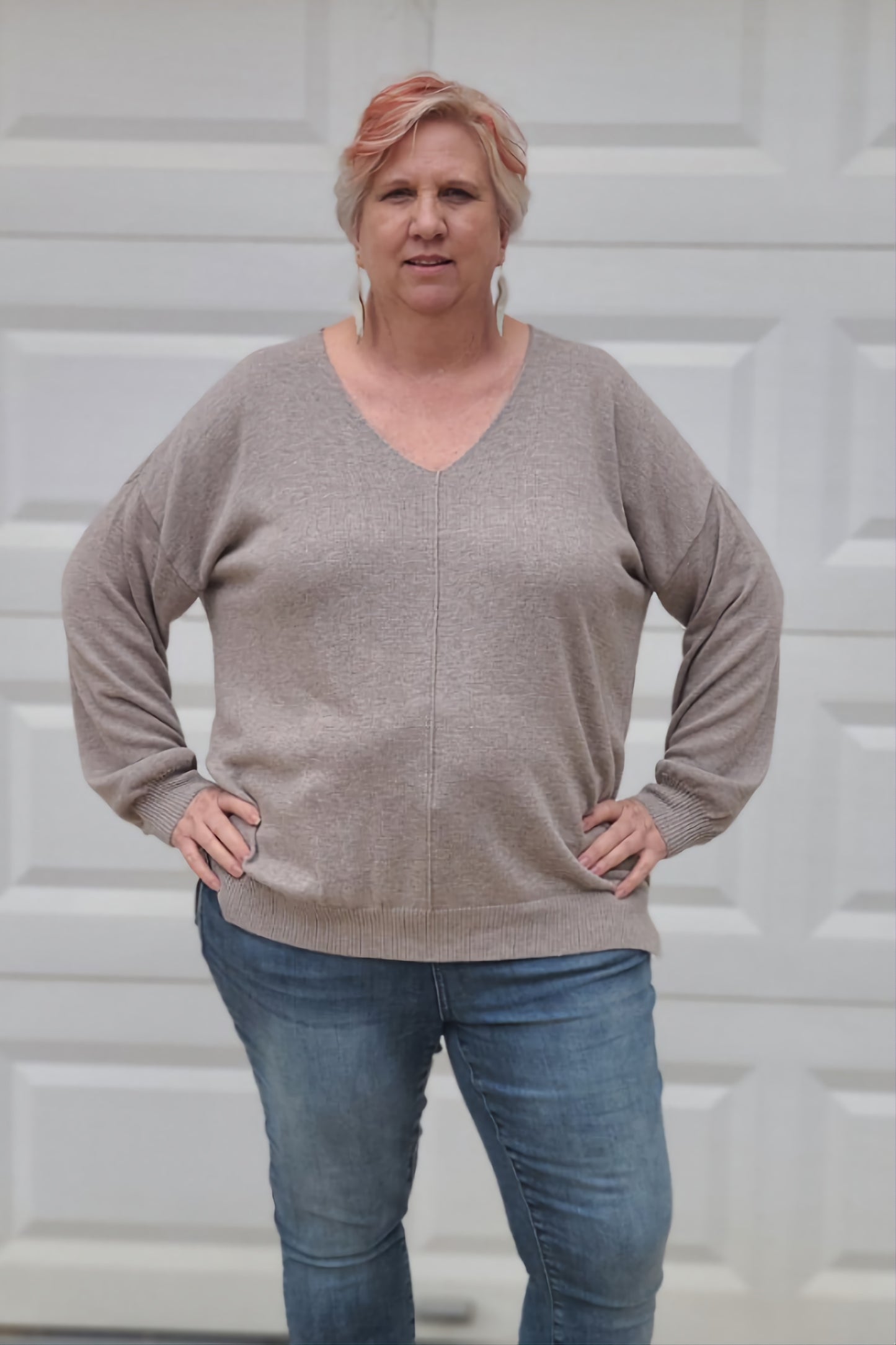 Pullover Lightweight Sweater in Cocoa