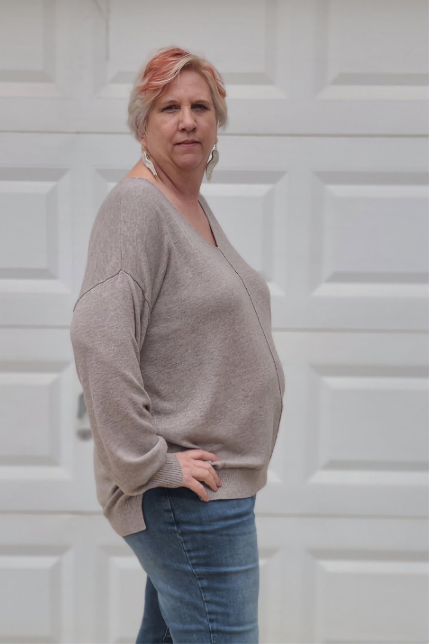 Pullover Lightweight Sweater in Cocoa
