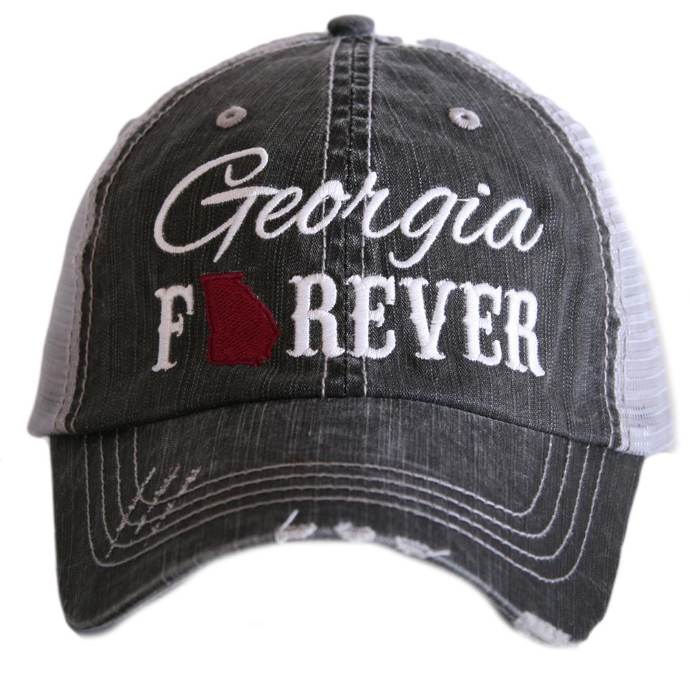 Katydid Georgia Forever Trucker Hat in Maroon