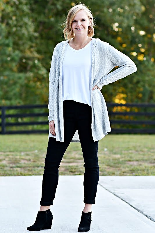 Long sleeve hooded on sale cardigan