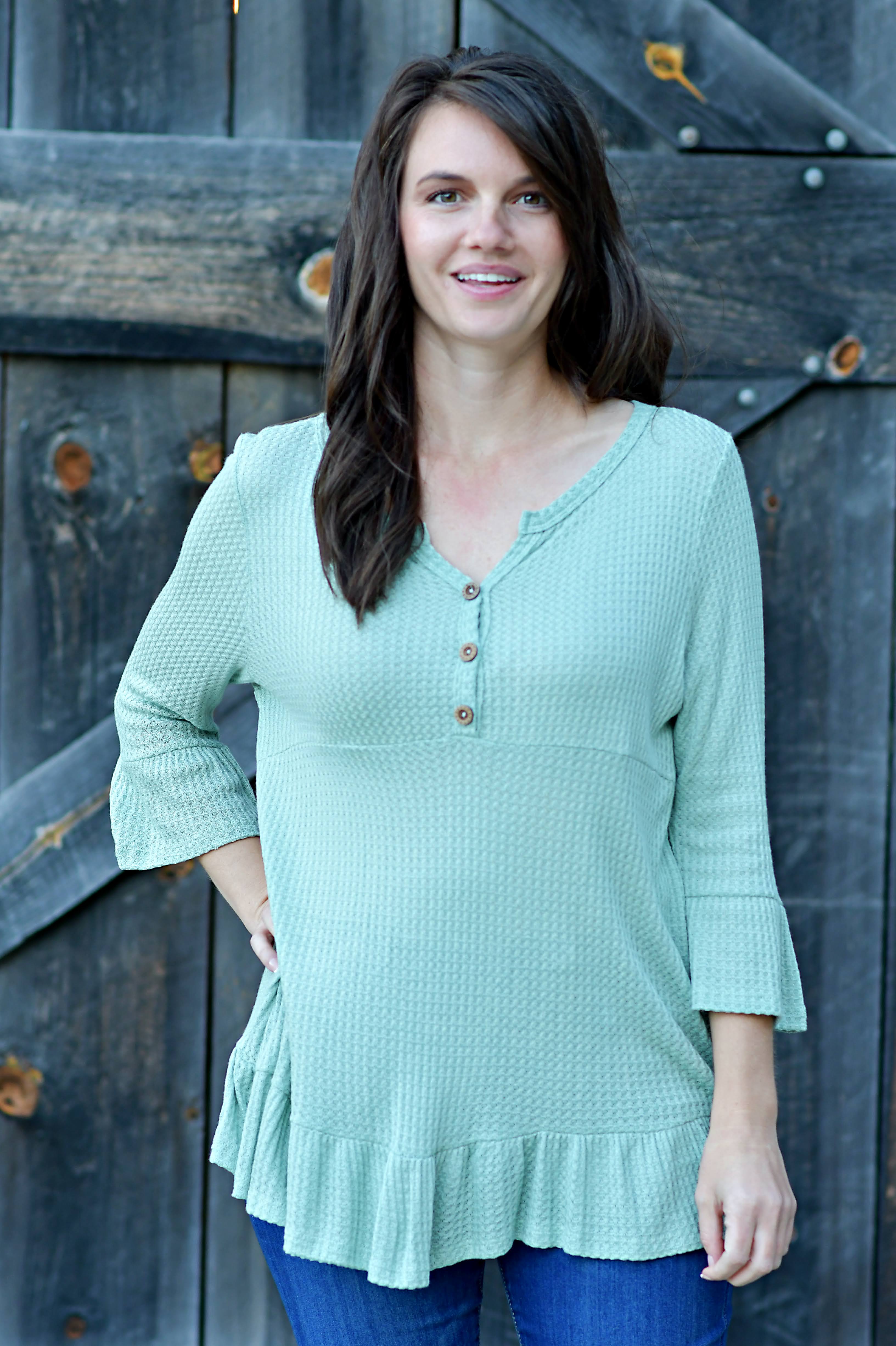Get To Know You Sage Green Tunic – Shop the Mint